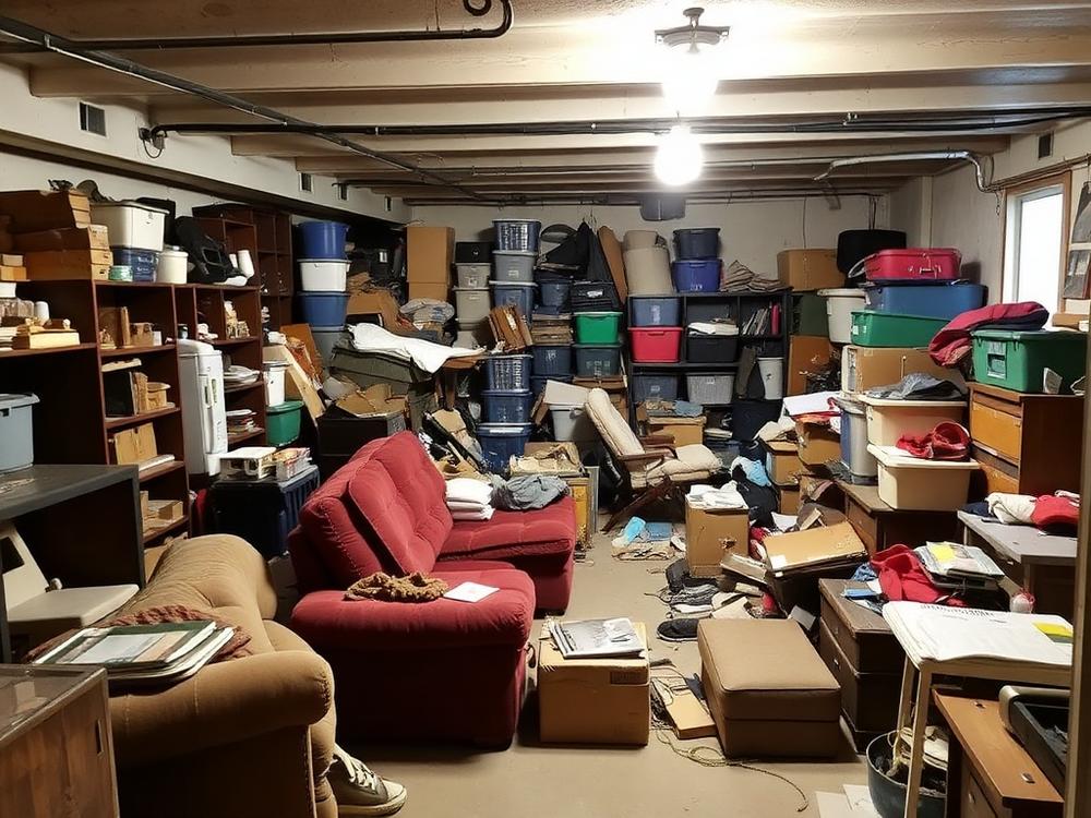 Basement cleanout before